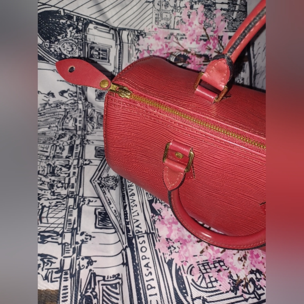 GUC Louis Vuitton red epi Speedy 25 - Picture 11 of 16